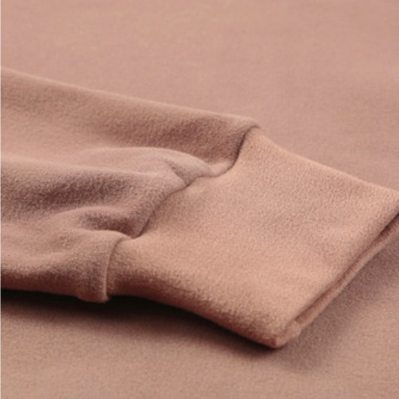 Brown Cowl Neck Drop Shoulder Sweatshirt - Picture 12 of 13